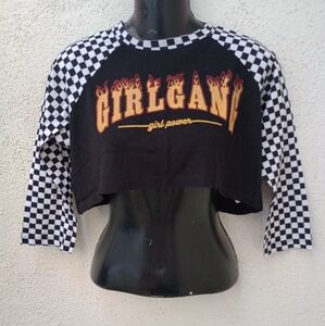 Rock Rose Couture Cropped Jersey Girlgang Girl Power Feminine Rave Party Fun